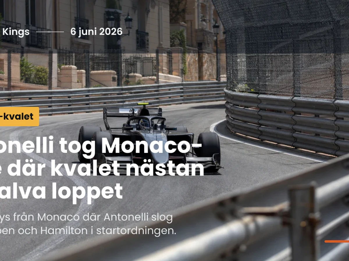 Generisk formelbil på en smal stadsbana som påminner om Monaco.